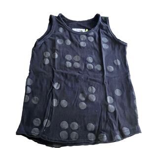 Nununu unisex boy girl brail print tank  in black size 2/3